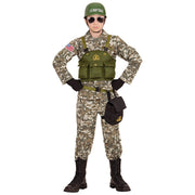 Op deze afbeelding zie je een Kostuums, van het merk Widmann. Dessert Navy Seals Jongen Kostuum