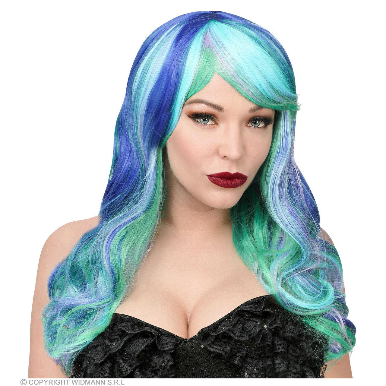 Op deze afbeelding zie je een Accessoires, van het merk Widmann. Leia Cosplay Zeemeermin Zout Water Pruik