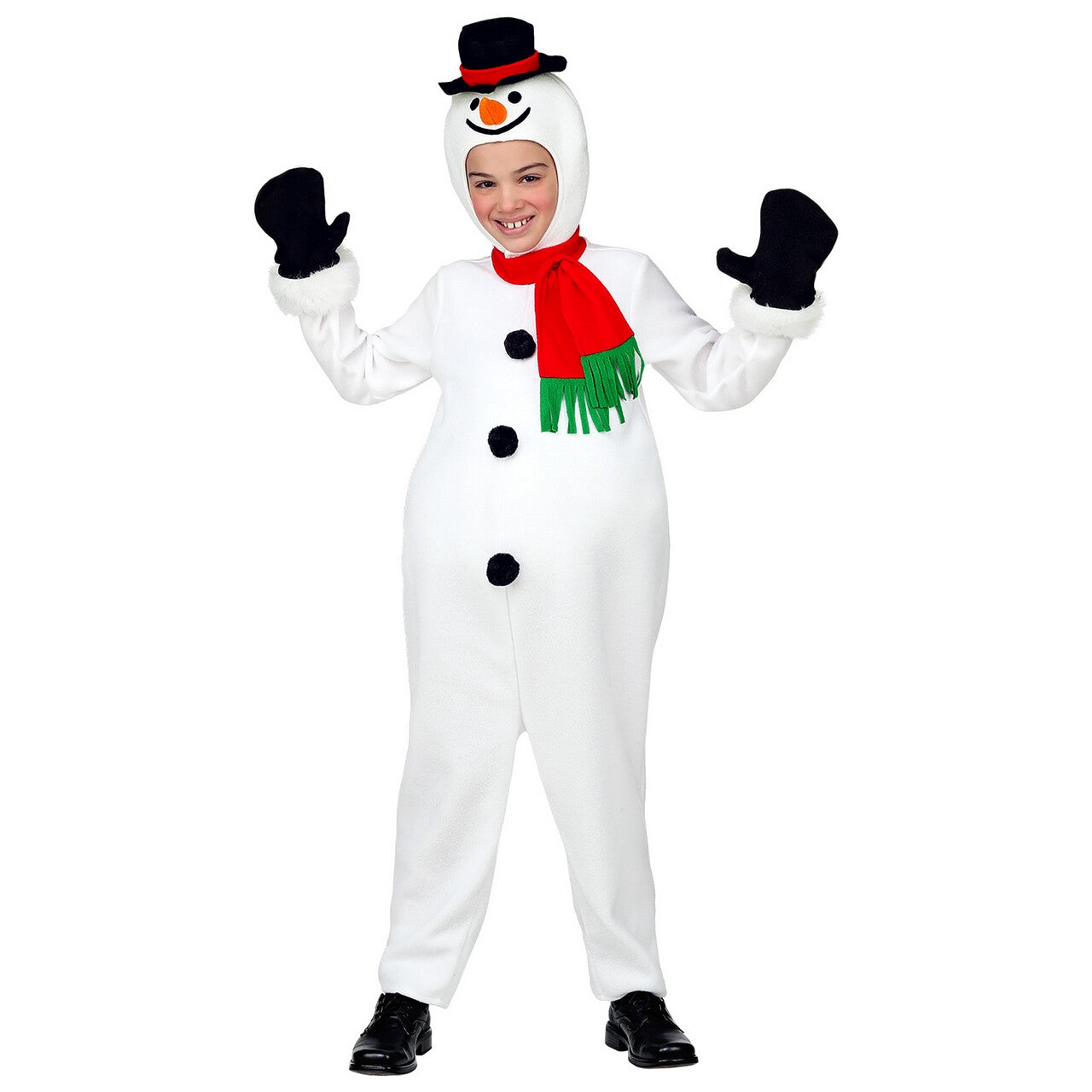 Op deze afbeelding zie je een Kostuums, van het merk Widmann. Kouwelijke Sneeuwpop Kerstvakantie Kind Kostuum