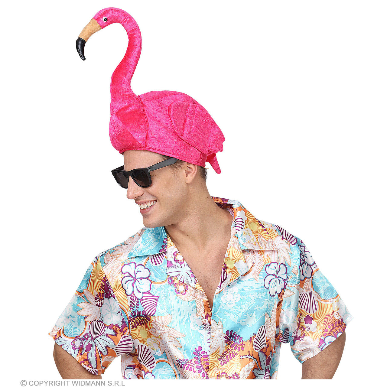 Op deze afbeelding zie je een Accessoires, van het merk Widmann. Guitige Flamingo Hoed