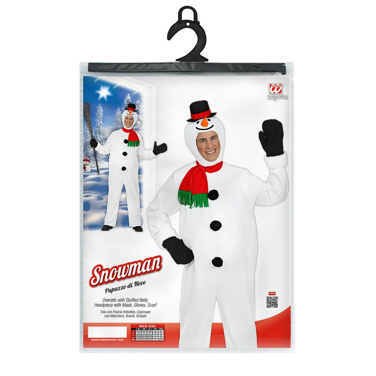 Op deze afbeelding zie je een Kostuums, van het merk Widmann. Kouwelijke Sneeuwpop Kerstvakantie Kostuum