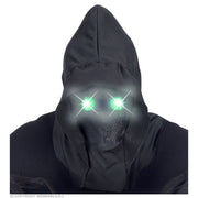 Op deze afbeelding zie je een Accessoires, van het merk Widmann. Masker Beul Met Kap En Lichtgevende Groene Ogen