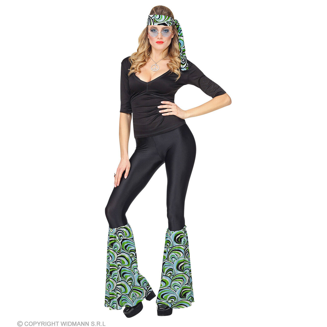Op deze afbeelding zie je een Accessoires, van het merk Widmann. Wilde Jaren 70 Haarband En Beenwarmers Mandy