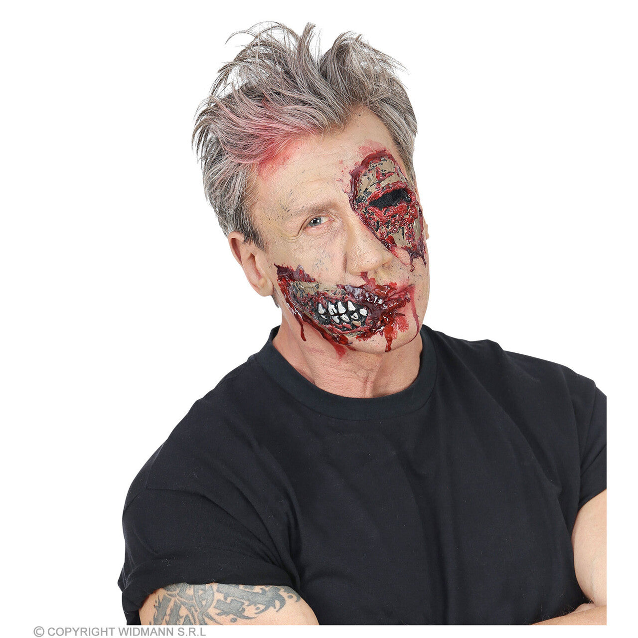Op deze afbeelding zie je een Accessoires, van het merk Widmann. Zombie Bloederig Plakkaak