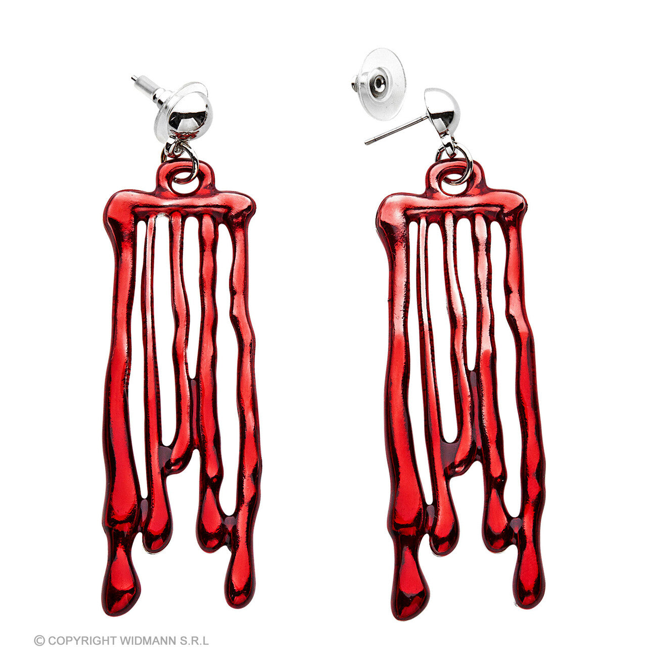 Op deze afbeelding zie je een Accessoires, van het merk Widmann. Bloed Druppels Knopjes Oor