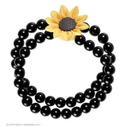 Op deze afbeelding zie je een Accessoires, van het merk Widmann. Kralenarmband Hippie Met Zonnebloem