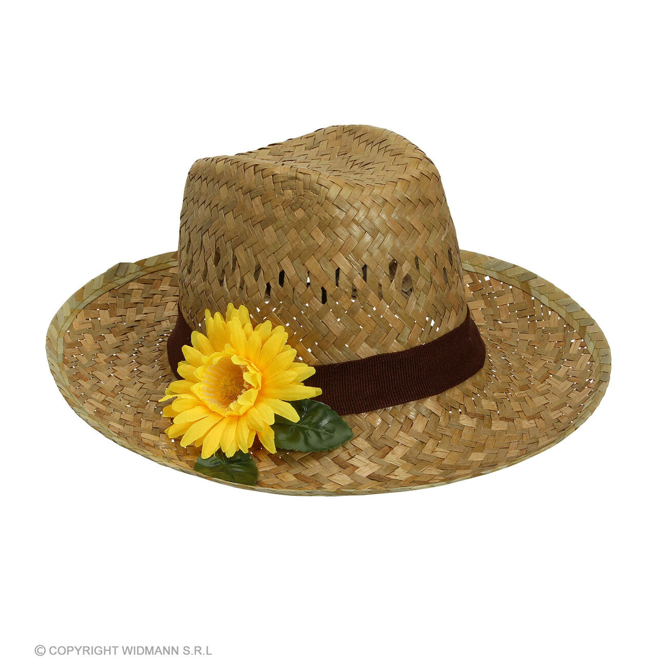 Op deze afbeelding zie je een Accessoires, van het merk Widmann. Strohoed Met Zonnebloem Tropische Vogelverschrikker