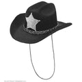 Mini Cowboy Hoed Met Ster Sheriff Zwart