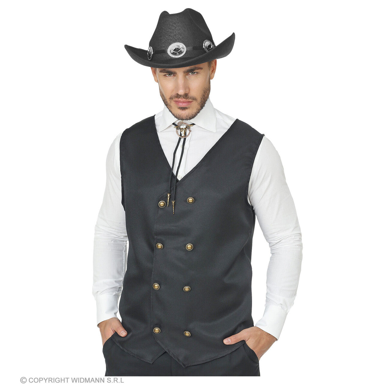 Op deze afbeelding zie je een Accessoires, van het merk Widmann. Dallas Cowboy Hoed