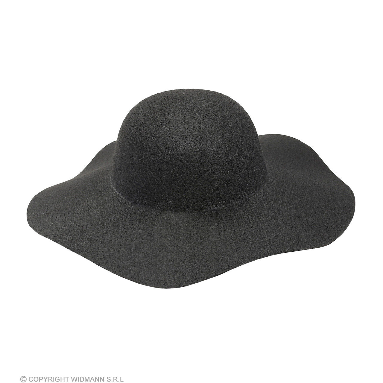Op deze afbeelding zie je een Accessoires, van het merk Widmann. Zwarte Hippie Hoed Brede Rand