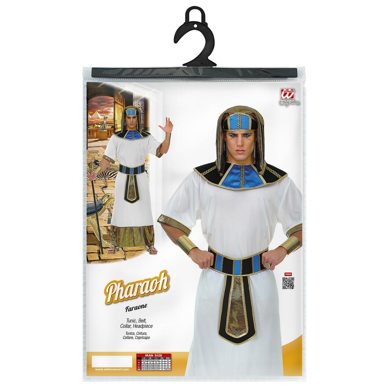 Op deze afbeelding zie je een Kostuums, van het merk Widmann. Heerser Van De Nijl Farao Thoetmoses Man Kostuum