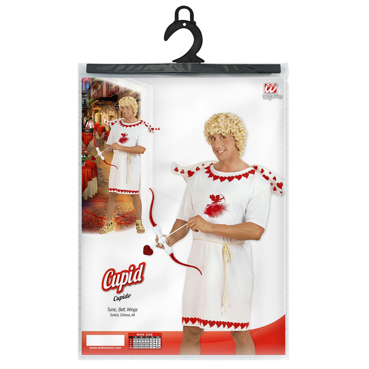 Op deze afbeelding zie je een Kostuums, van het merk Widmann. Vol Van Hart Cupido Man Kostuum