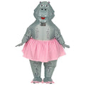 Opblaasbaar Bolle Dikke Hippo Ballerina Nijlpaard Kostuum