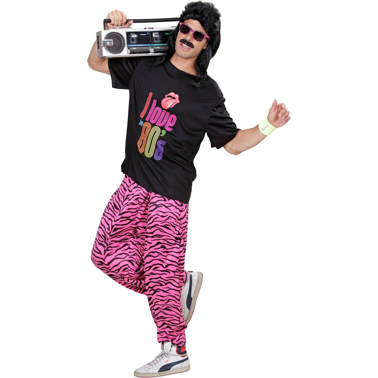 Op deze afbeelding zie je een Kostuums, van het merk Widmann. 80s Swagger Boy Man Kostuum