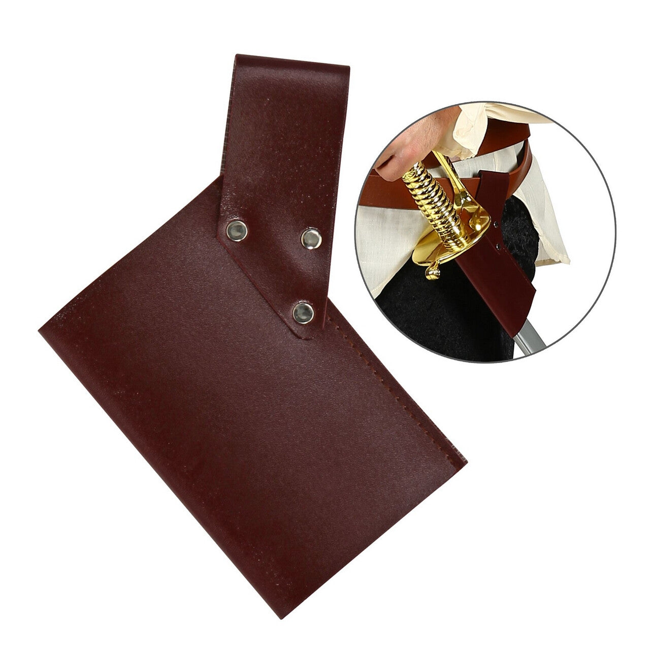 Op deze afbeelding zie je een Accessoires, van het merk Widmann. Bruine Holster Voor Zwaard Piraat