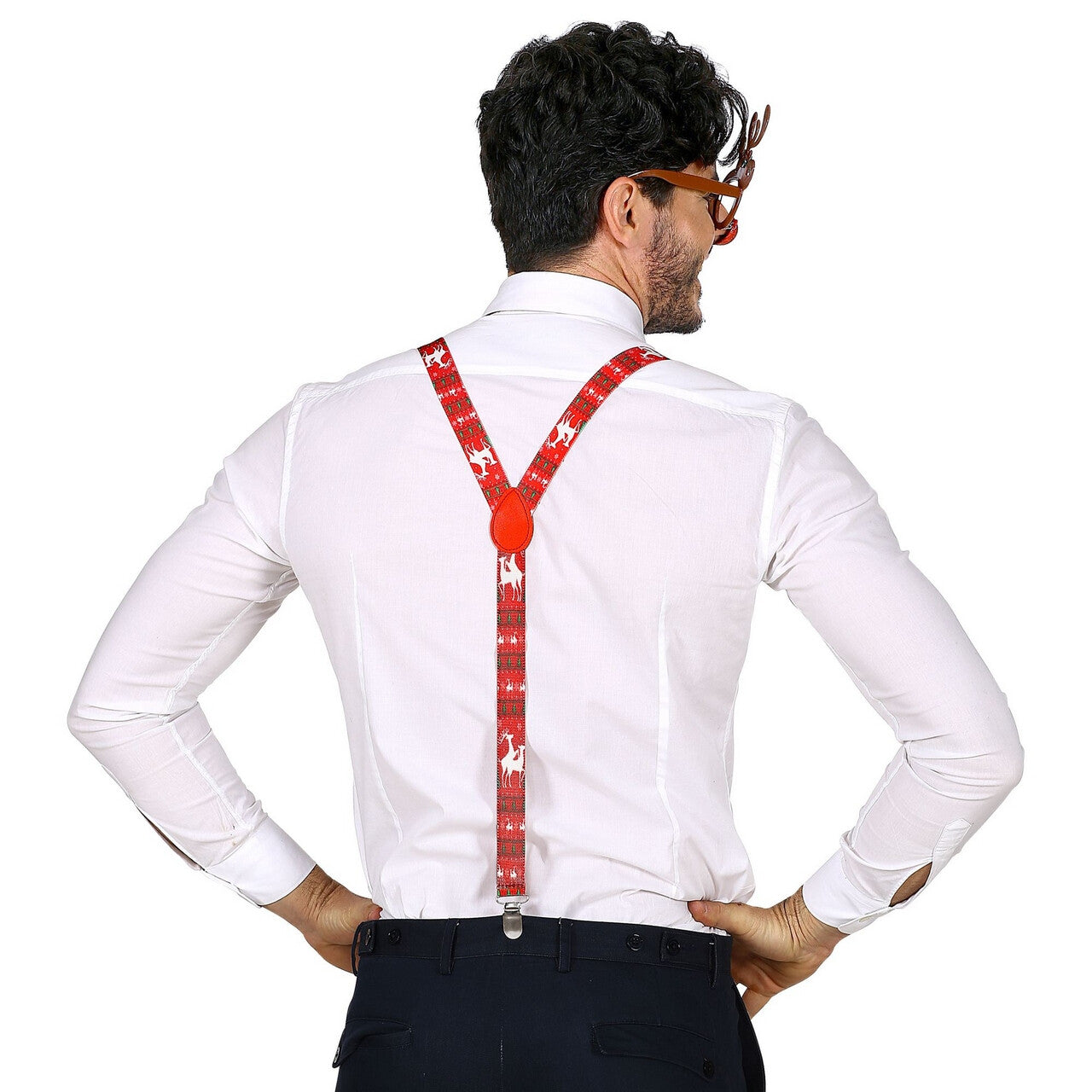 Op deze afbeelding zie je een Accessoires, van het merk Widmann. Kerst Set Dravend Rendier