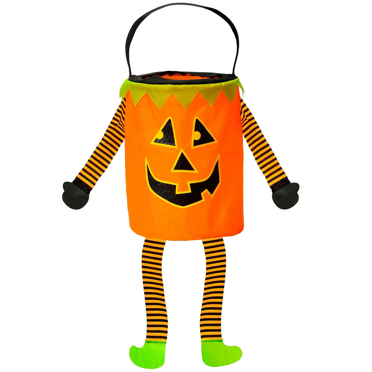 Op deze afbeelding zie je een Accessoires, van het merk Widmann. Trick Or Treat Tasje Pompoen Met Armen En Benen
