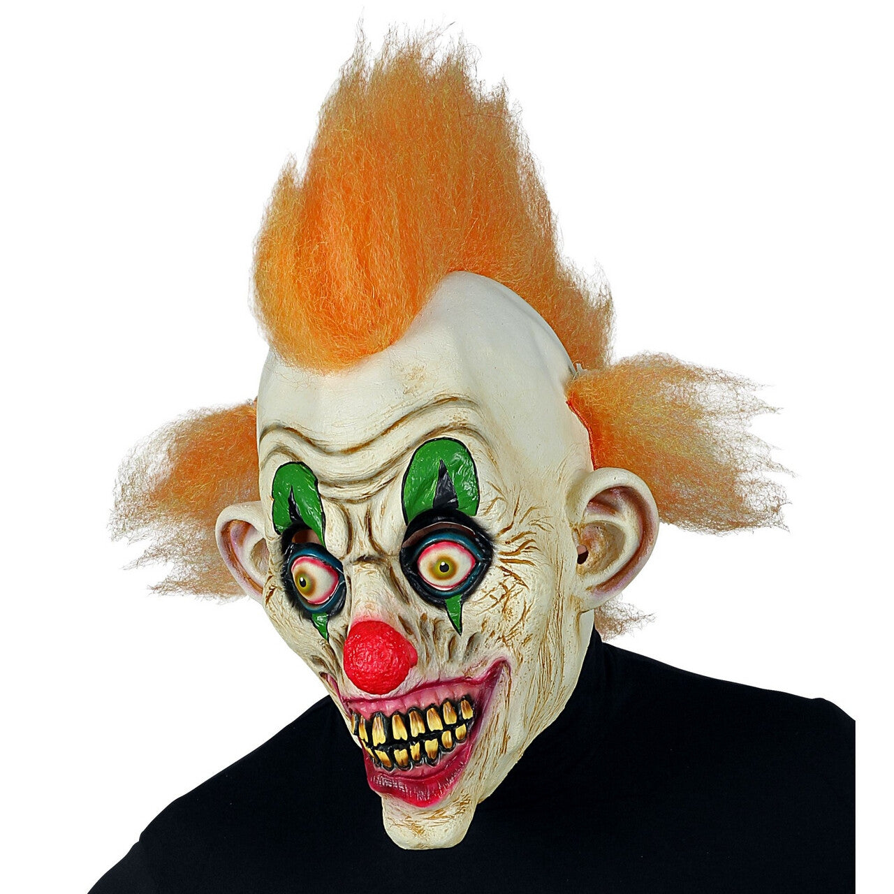 Op deze afbeelding zie je een Accessoires, van het merk Widmann. Masker Horror Circus Clown Oranje Haar