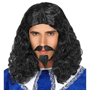 Op deze afbeelding zie je een Accessoires, van het merk Widmann. Pruik Musketier Met Snor En Sikje