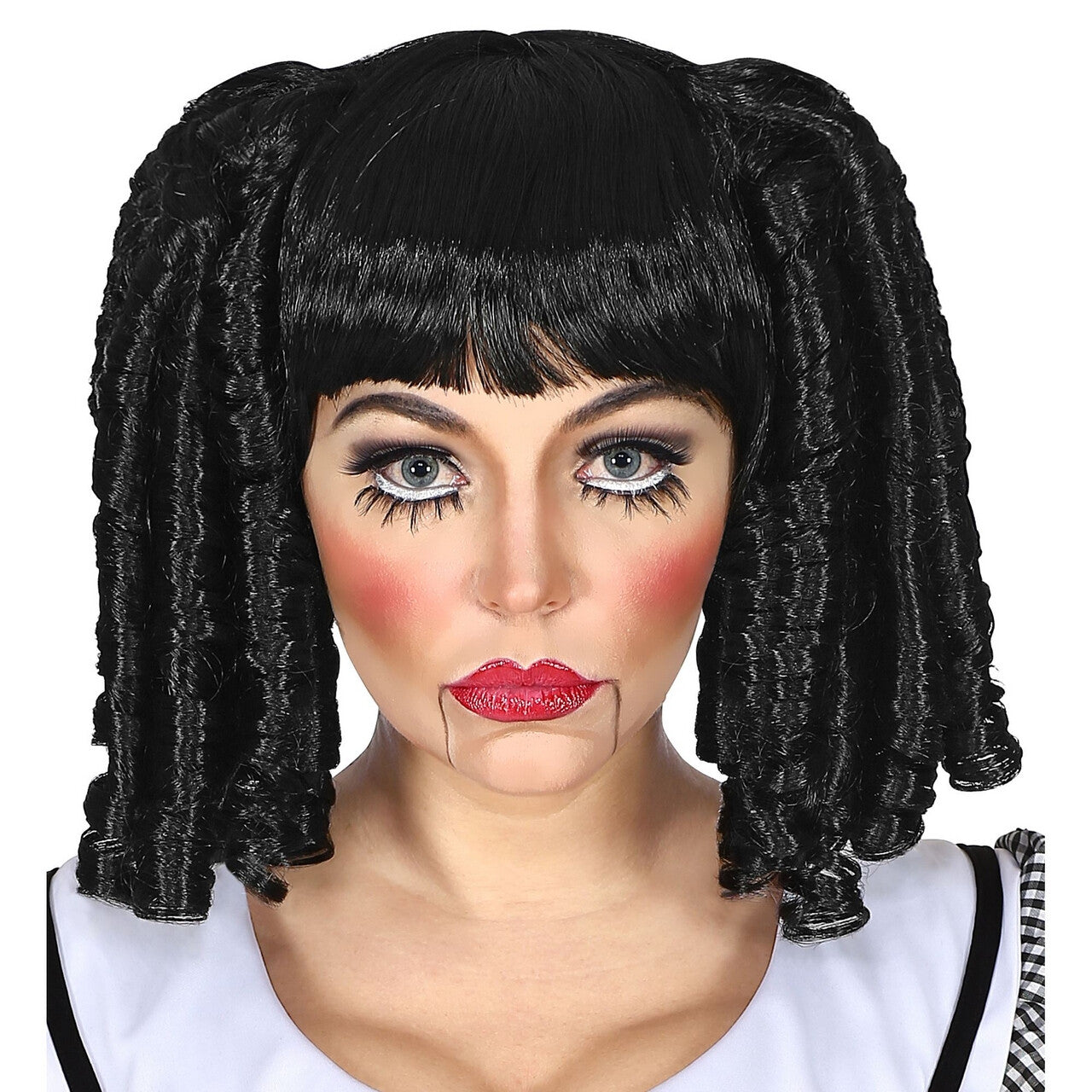 Op deze afbeelding zie je een Accessoires, van het merk Widmann. Pruik Living Dead Killer Doll