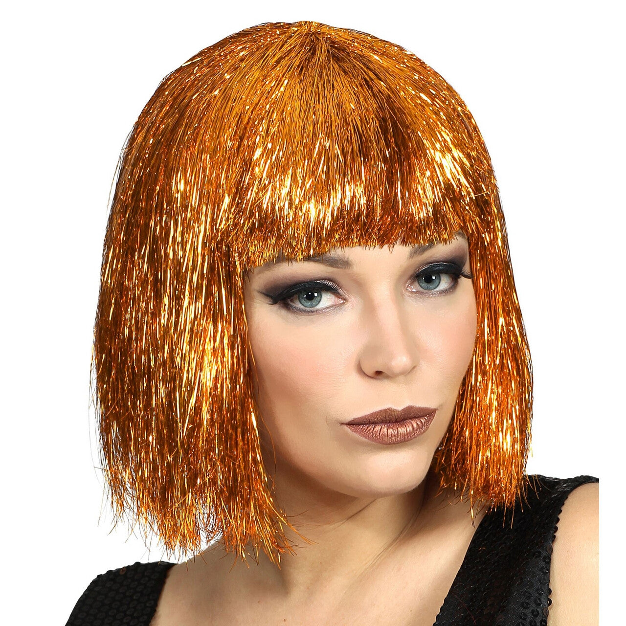 Op deze afbeelding zie je een Accessoires, van het merk Widmann. Bob Pruik Vegas Glitter Goud
