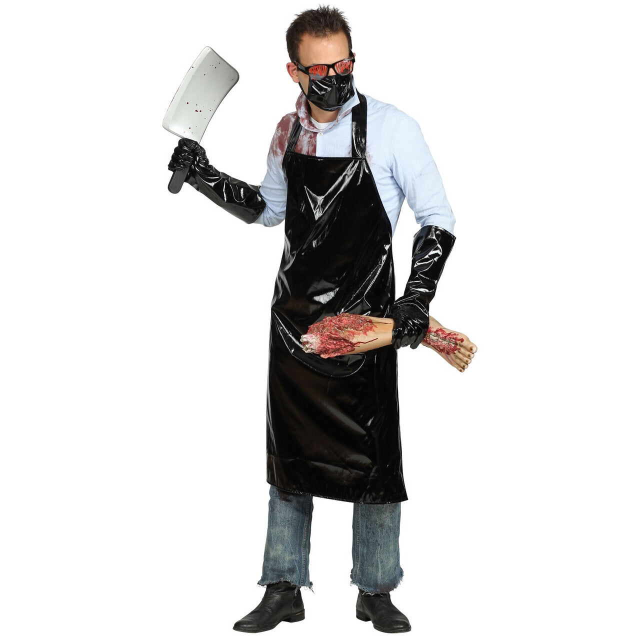 Op deze afbeelding zie je een Kostuums, van het merk Widmann. Horror Slager Halloween Hakker Man Kostuum