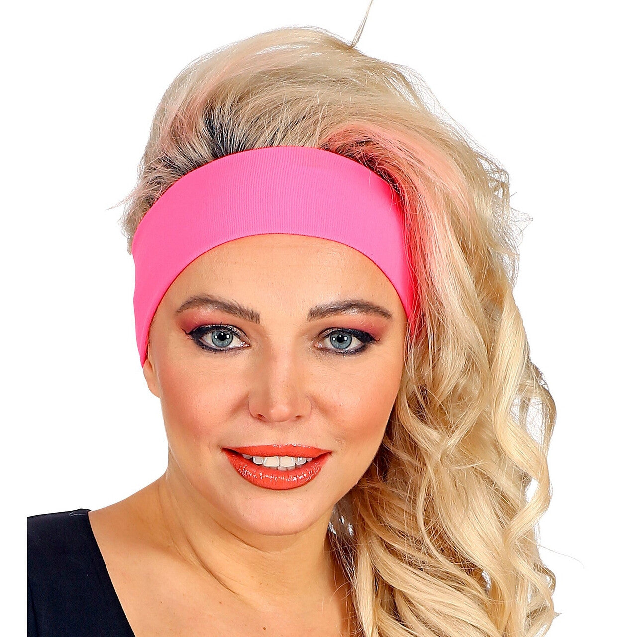 Op deze afbeelding zie je een Accessoires, van het merk Widmann. Jaren 80 Hoofdband Neon Roze