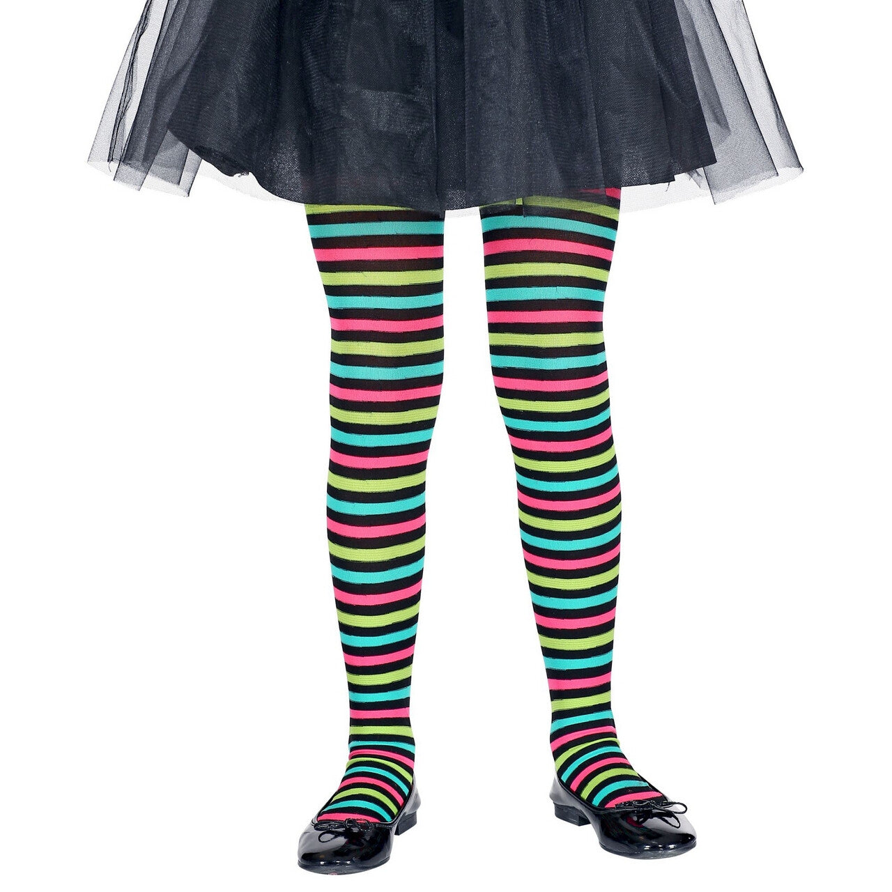 Op deze afbeelding zie je een Accessoires, van het merk Widmann. Gestreepte Panty Circus Clown