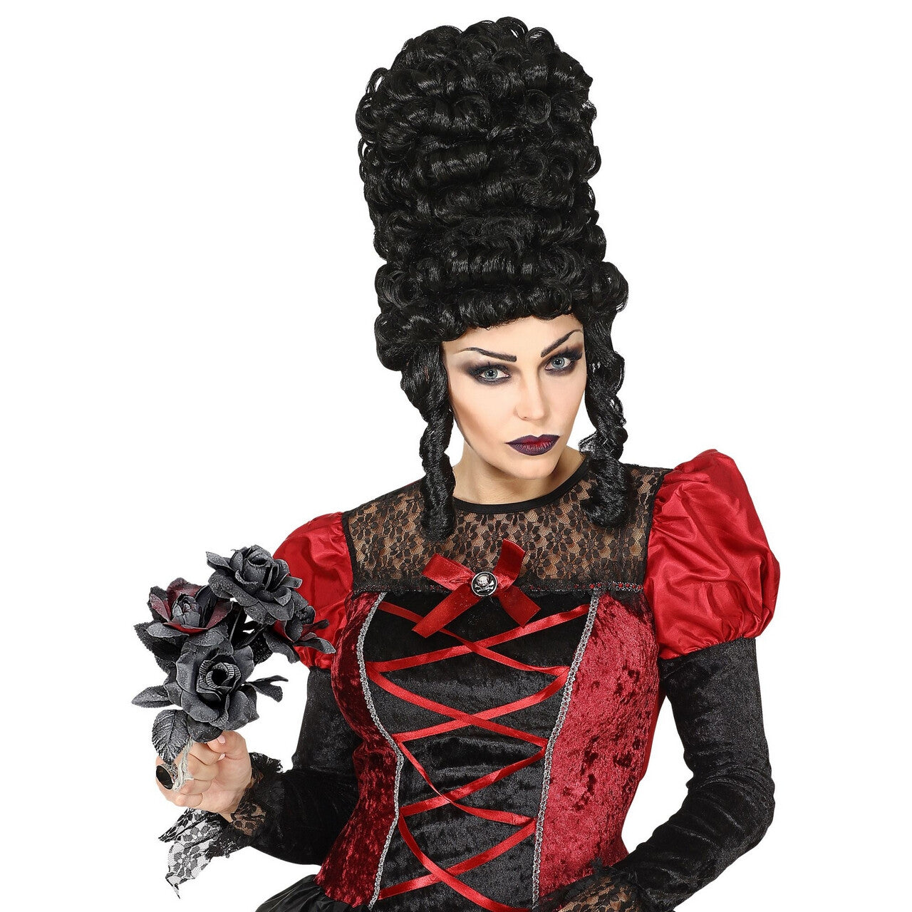 Op deze afbeelding zie je een Accessoires, van het merk Widmann. Bruidsboeket Halloween Zwarte Rozen