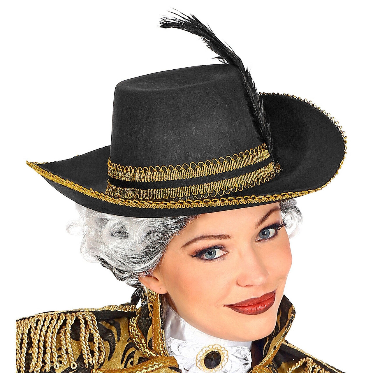 Op deze afbeelding zie je een Accessoires, van het merk Widmann. Musketiershoed Met Veer Graaf Van Artagnan