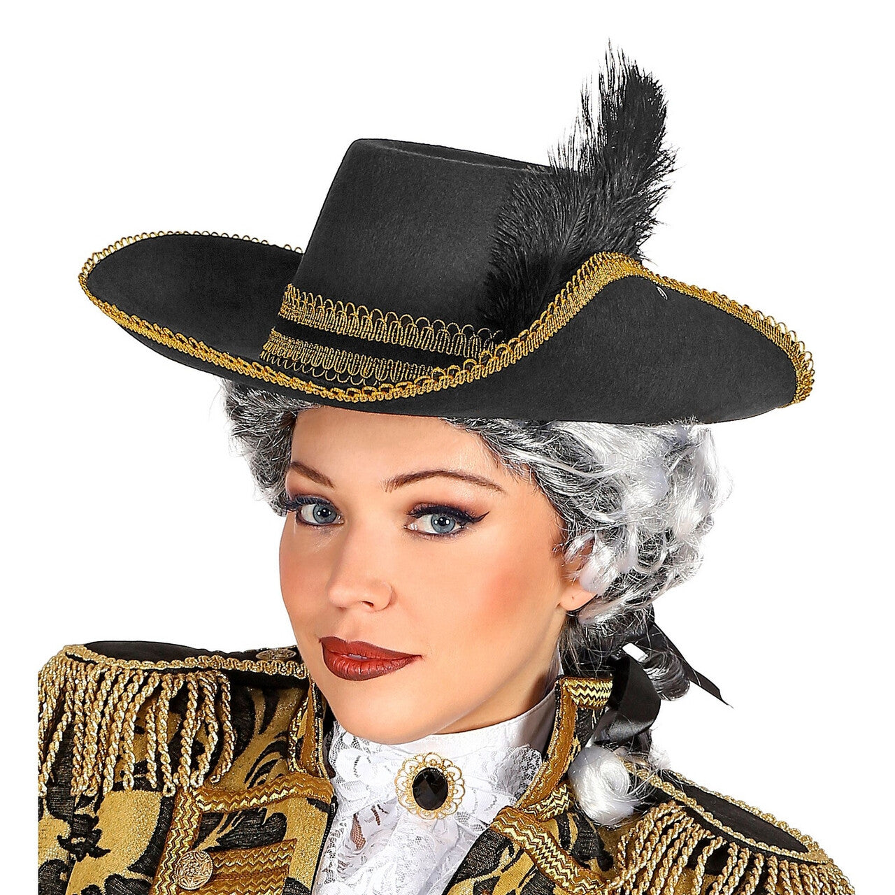 Op deze afbeelding zie je een Accessoires, van het merk Widmann. Musketiershoed Met Veer Graaf Van Artagnan