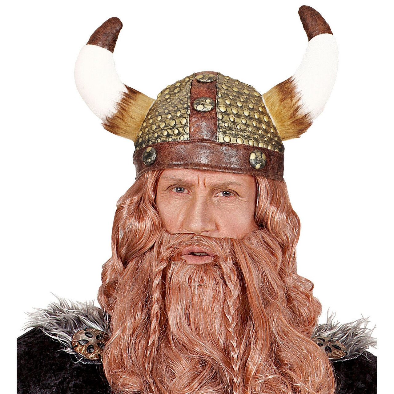 Op deze afbeelding zie je een Accessoires, van het merk Widmann. Viking Helm Met Horens En Vacht
