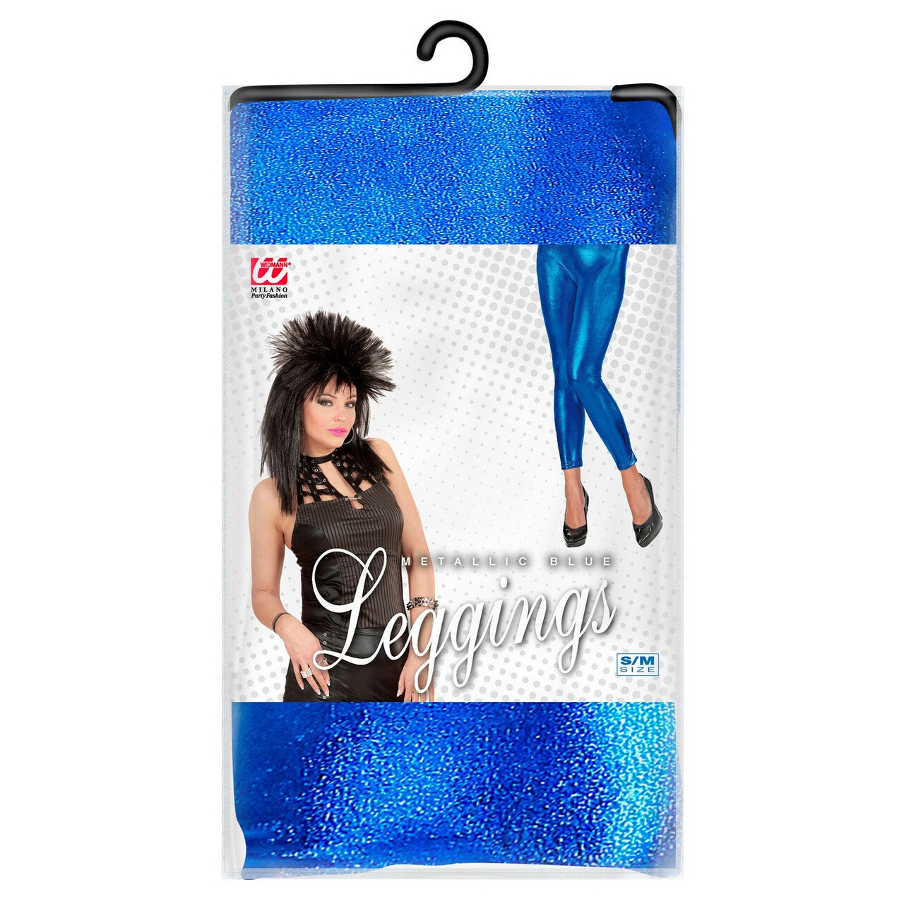 Op deze afbeelding zie je een Accessoires, van het merk Widmann. Metallic Blauw Legging Cindy