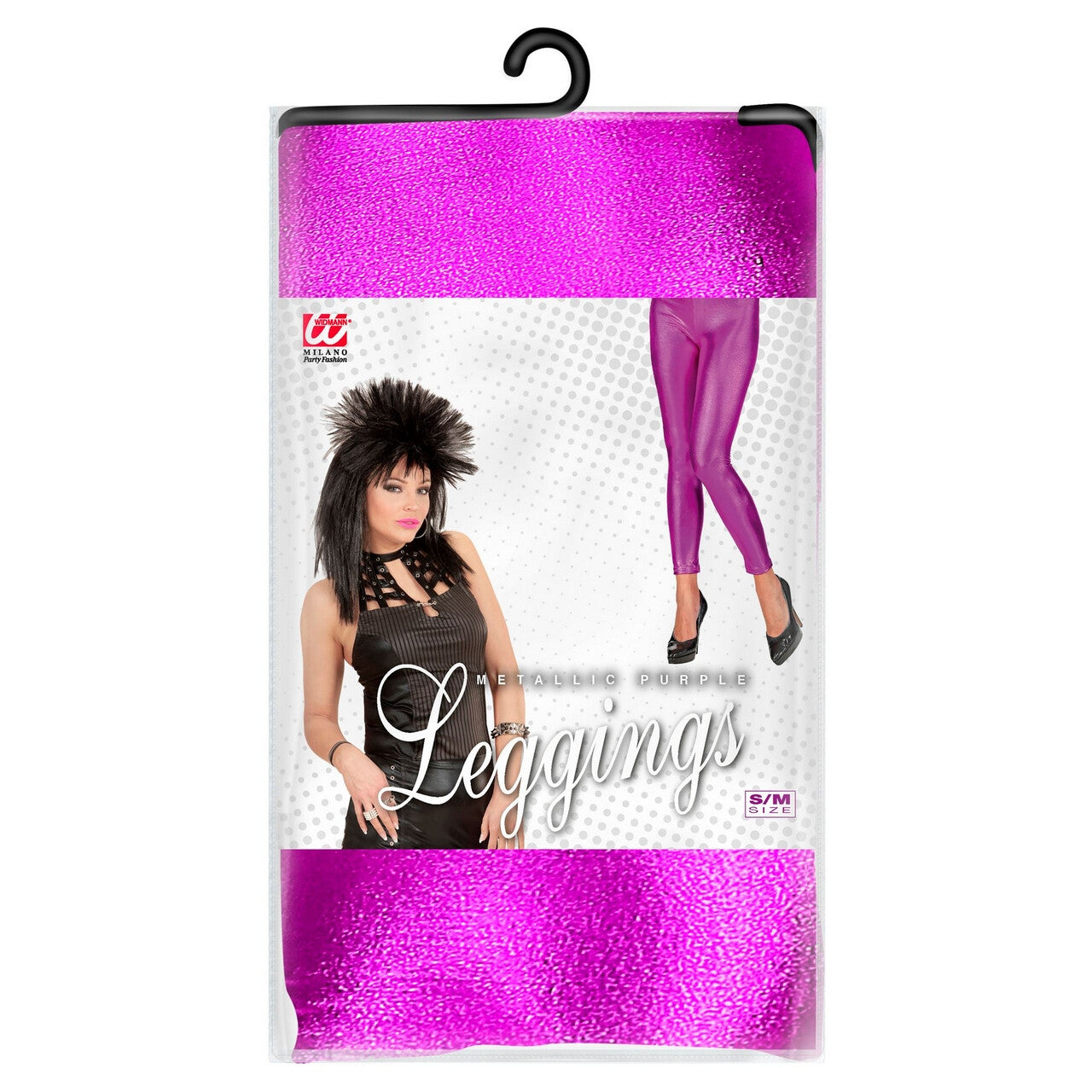 Op deze afbeelding zie je een Accessoires, van het merk Widmann. Metallic Paarse Legging Peggy
