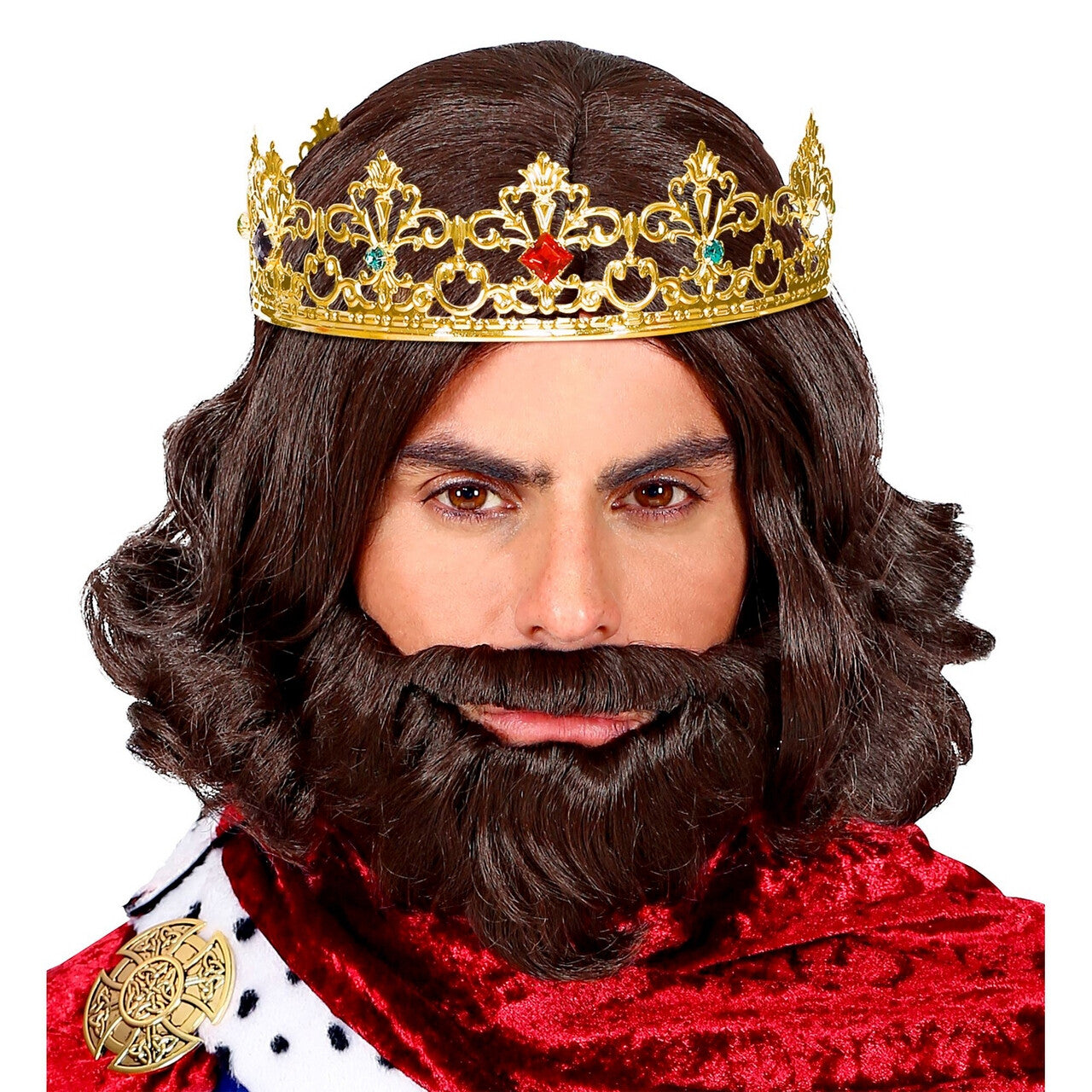 Op deze afbeelding zie je een Decoratie, van het merk Widmann. Gouden Kroon Met Edelstenen Keizer