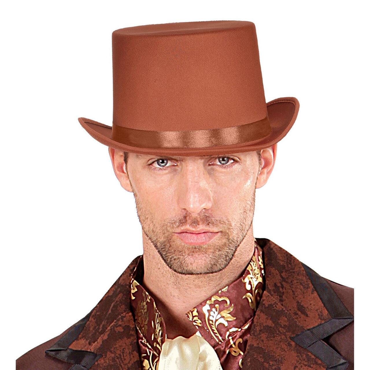 Op deze afbeelding zie je een Accessoires, van het merk Widmann. Vintage Hoge Hoed Pokerspeler Wilde Westen