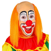 Op deze afbeelding zie je een Accessoires, van het merk Widmann. Kale Schedel Met Lang Oranje Haar Clown