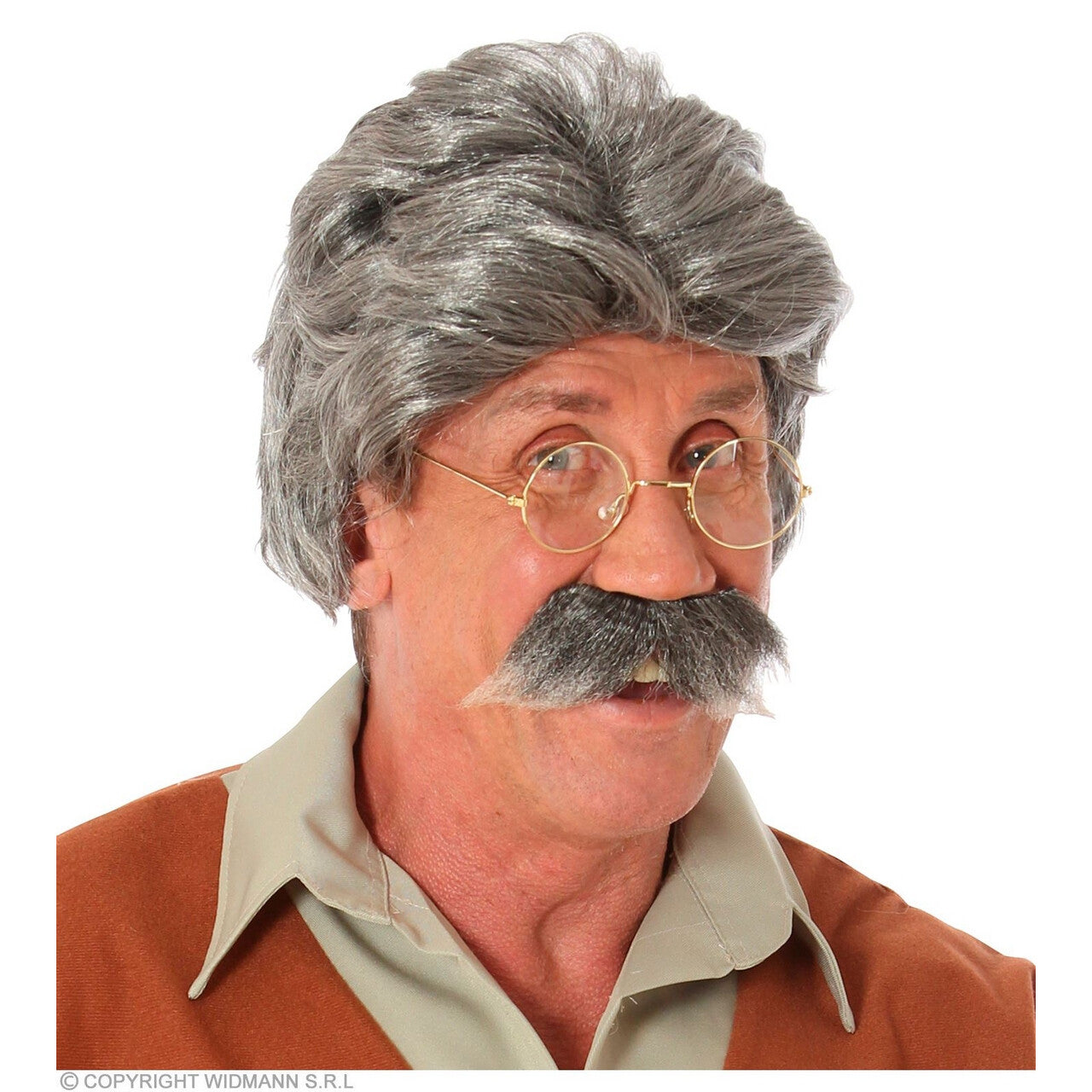 Op deze afbeelding zie je een Accessoires, van het merk Widmann. Oude Poppenmaker Gepetto Pruik En Snor