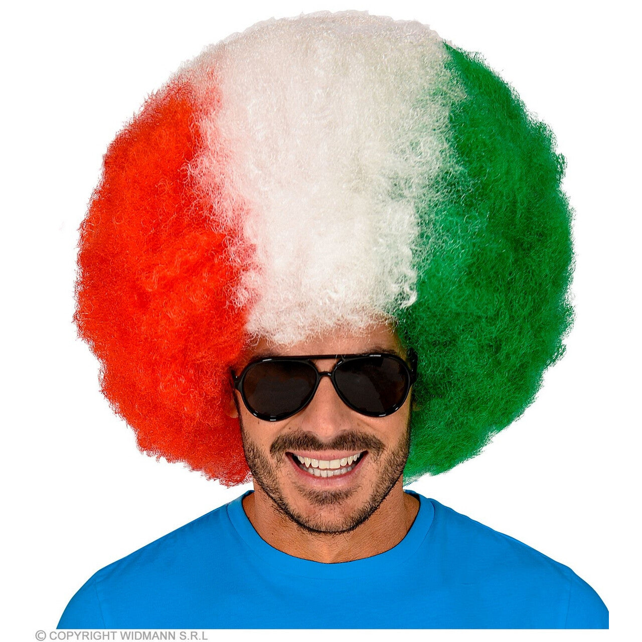 Op deze afbeelding zie je een Accessoires, van het merk Widmann. Super Afro Pruik Italie