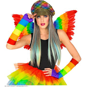 Op deze afbeelding zie je een Accessoires, van het merk Widmann. Fantasie Festival Regenboog Pet Met Haar