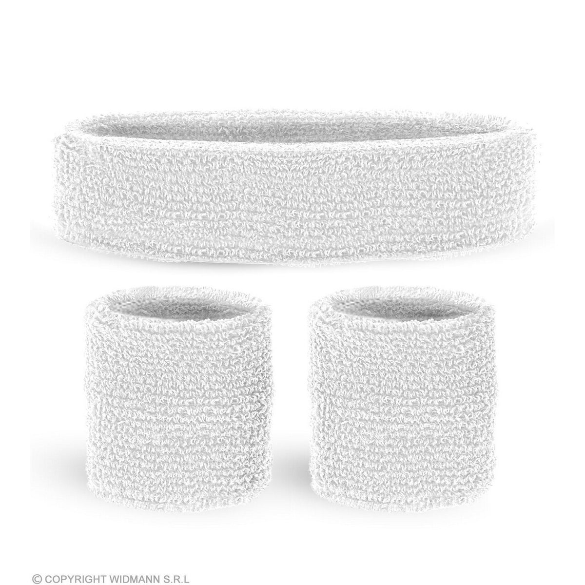 Op deze afbeelding zie je een Accessoires, van het merk Widmann. Zweetband Sport Set, Wit