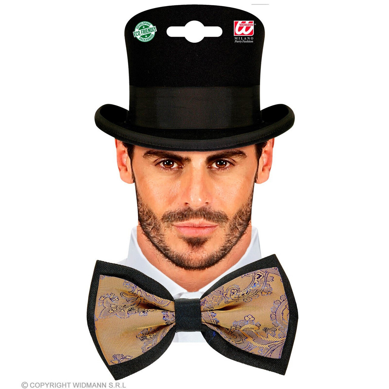 Op deze afbeelding zie je een Accessoires, van het merk Widmann. Luxe Bruine Vlinderdas