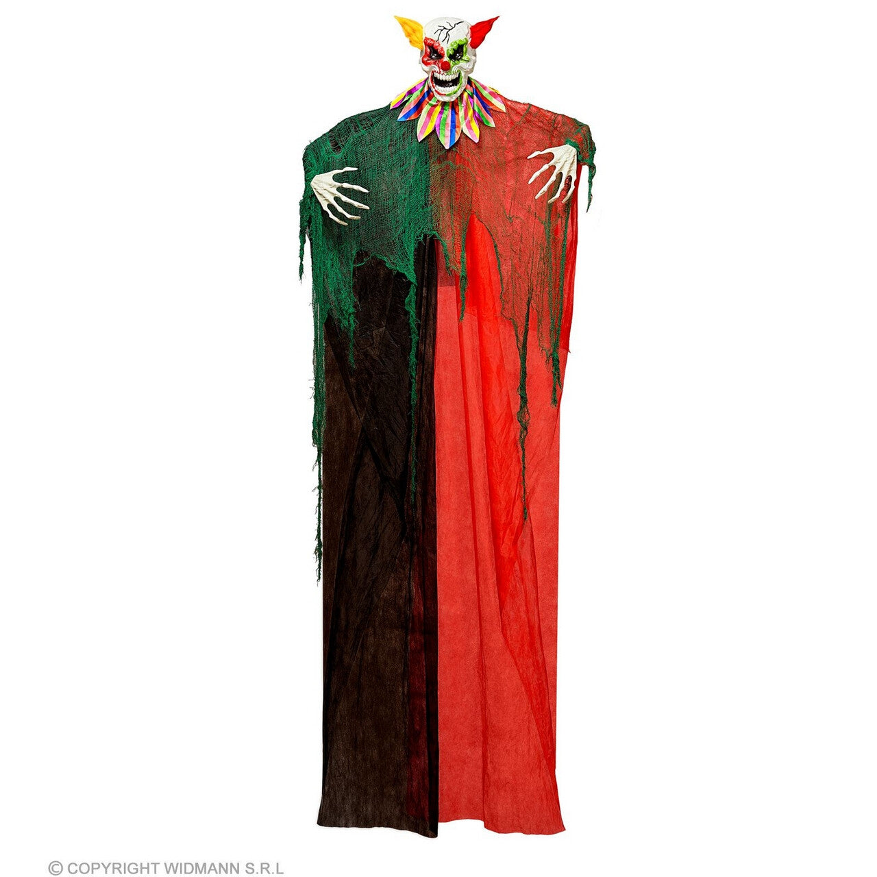 Op deze afbeelding zie je een Decoratie, van het merk Widmann. Mega Grote Ed De Enge Clown , 240 Centimeter