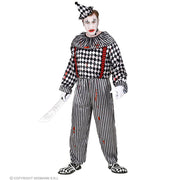 Op deze afbeelding zie je een Kostuums, van het merk Widmann. Bloedgrappige Scary Clown Man Kostuum