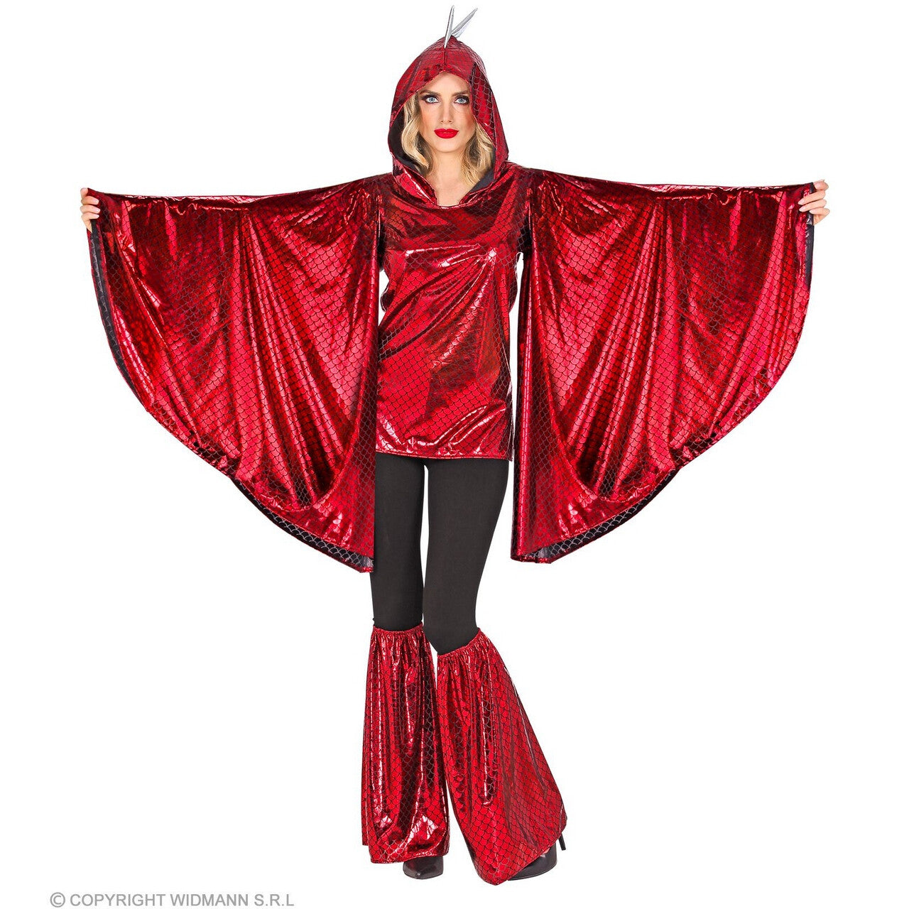 Op deze afbeelding zie je een Kostuums, van het merk Widmann. Verleidelijke Moederdraak Rood Vrouw Kostuum