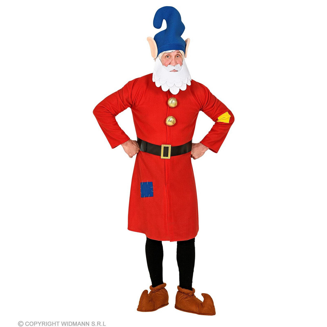 Op deze afbeelding zie je een Kostuums, van het merk Widmann. Luie Mijnwerker Kabouter Dopey Man Kostuum