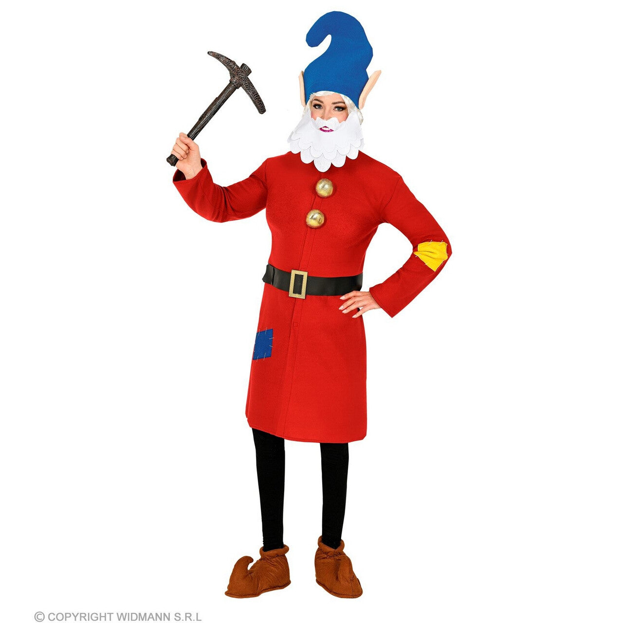 Op deze afbeelding zie je een Kostuums, van het merk Widmann. Luie Mijnwerker Kabouter Dopey Man Kostuum