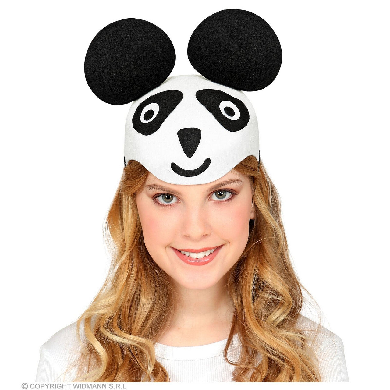 Op deze afbeelding zie je een Accessoires, van het merk Widmann. Panda Op Je Hoofd Hoed
