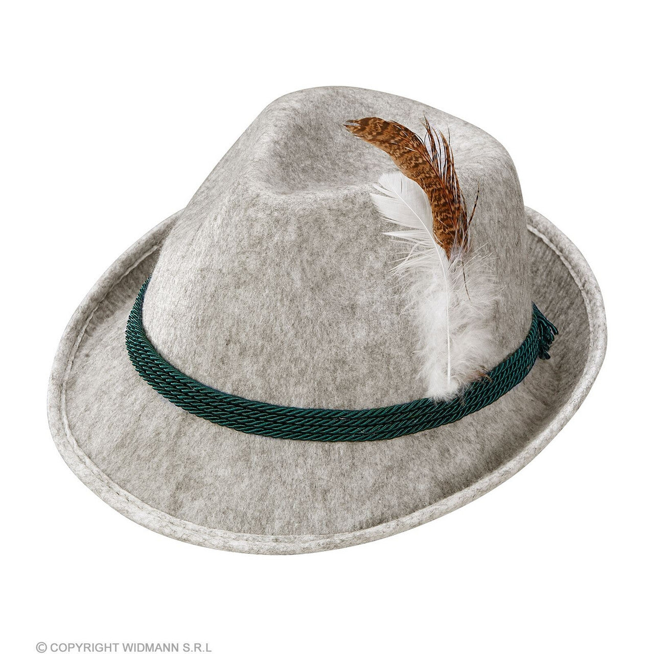 Op deze afbeelding zie je een Accessoires, van het merk Widmann. Jonge Anton Fedora Hoed Met Veer