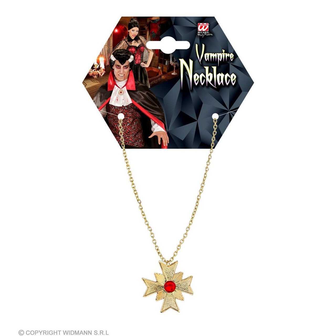Op deze afbeelding zie je een Accessoires, van het merk Widmann. Oogverblindende Vampier Ketting
